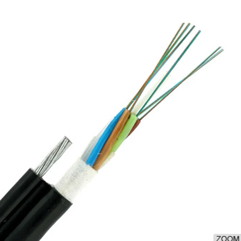 Armored Loose Tube Stranded Figure 8 Self-support aerial  SM fibers 4, 6, 8,12 fibers per tube (GYTC8S) Fiber Optic Cables