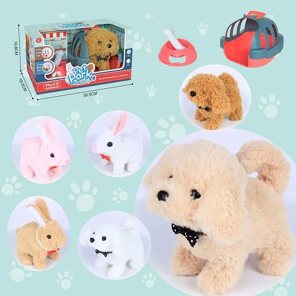 2023 new stuffed & plush toy animal electric plush dog toy rabbit toy plush with sound  gift for kids