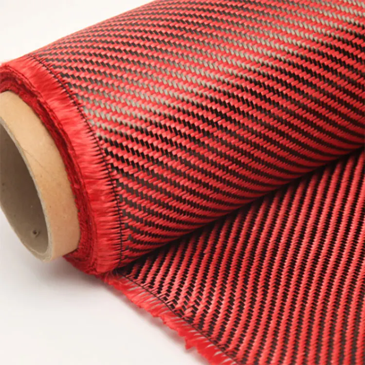 Red aramid carbon kevlar fiber fabric