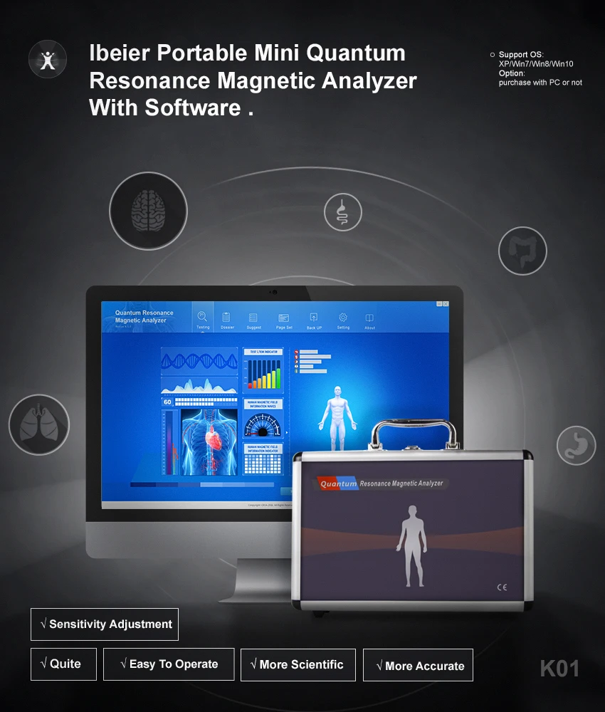 Ibeier Analyzer Analyzer Quantum Biochemical Analysis System :analizer Quantum Resonance Magnetic WEB and PDF 30*18.5*8.5cm K01