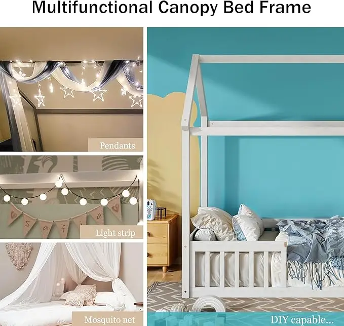 latest designs wood platform princess child toddler bed kids castle beds for kids