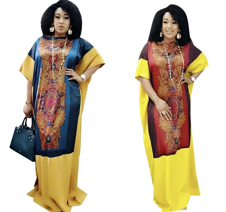 
African Print long Dress For Women Maxi Dresses Dashiki Robe Female African Clothes 