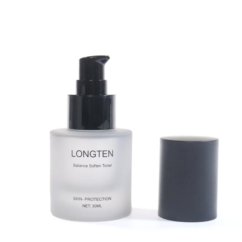 Luxury Skincare Packaging 1oz 2oz 30 50 100Ml Empty Clear Cream Cosmetic Glass Jar Lotion Pump glass Glass Bottle With Cap Lid