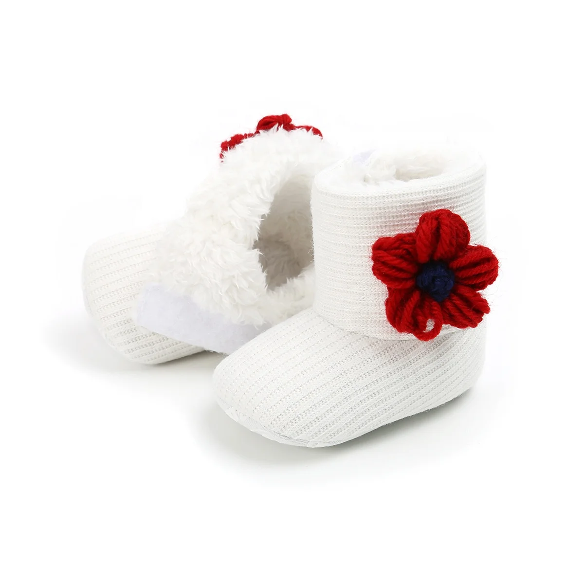High Quality Knitted Newborn Cotton Infant Flower Custom Toddler Girl Baby Booties