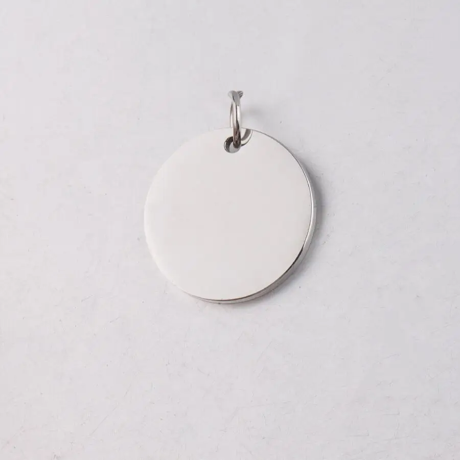 Wholesale Mirror Polished Custom Shiny Stainless Steel Silver Gold 15mm 18mm Blank Stamping Circle Disc Coin Charm Tags Pendant