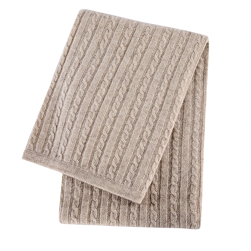 SUPER SOFT LUXURY CABLE KNIT 100% PURE CASHMERE BABY BLANKET