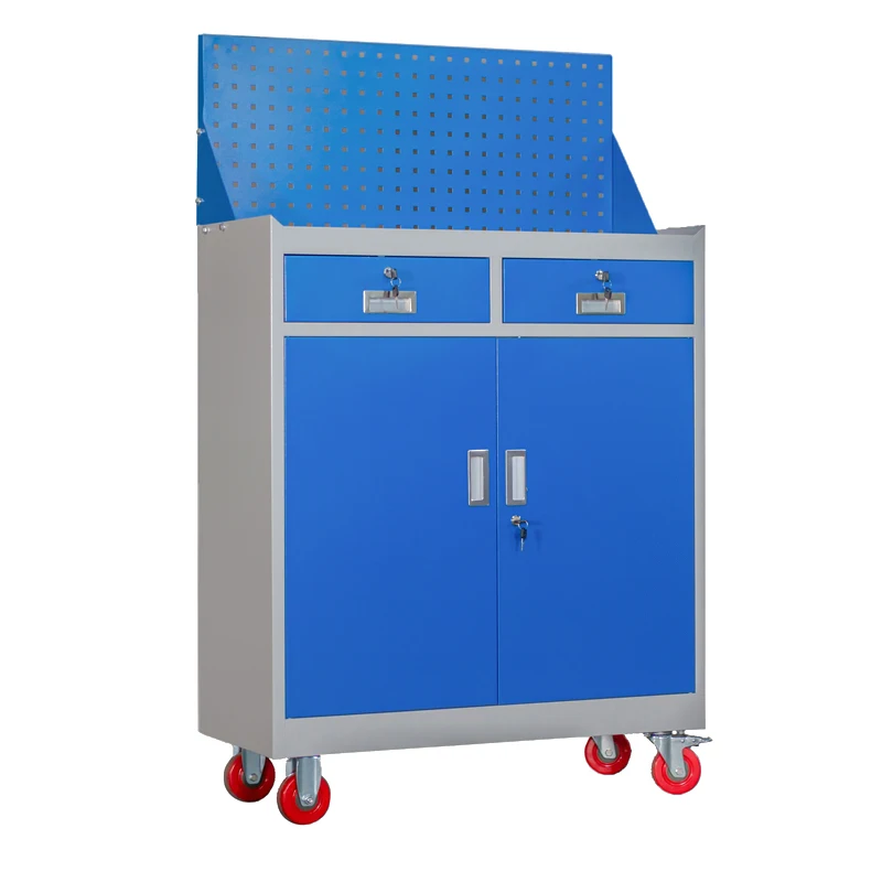 Two-door garage cabinet workshop Heavy duty safety lockers Metal tool cabinets