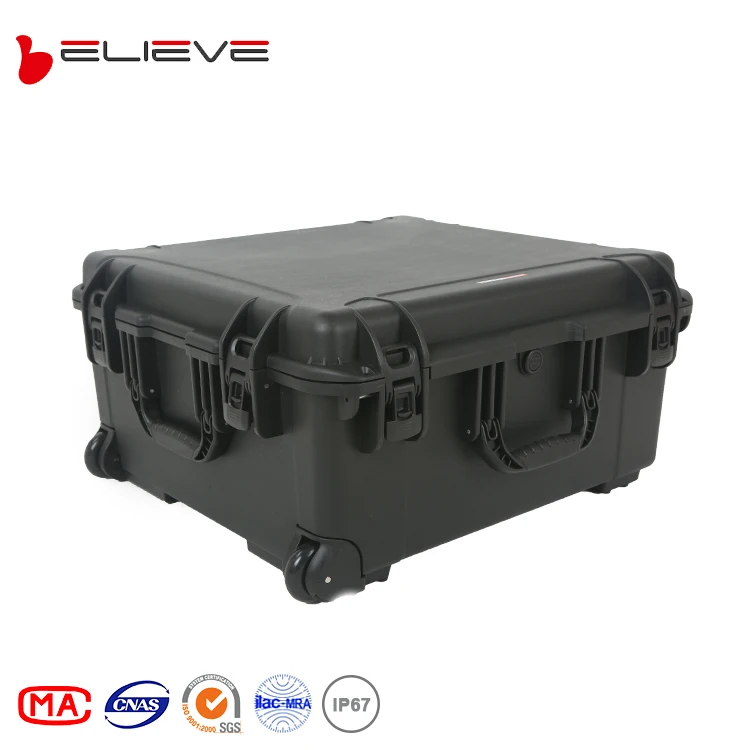 plastic equipment case Tool Box with Foam Carrying case with wheel Tool Case