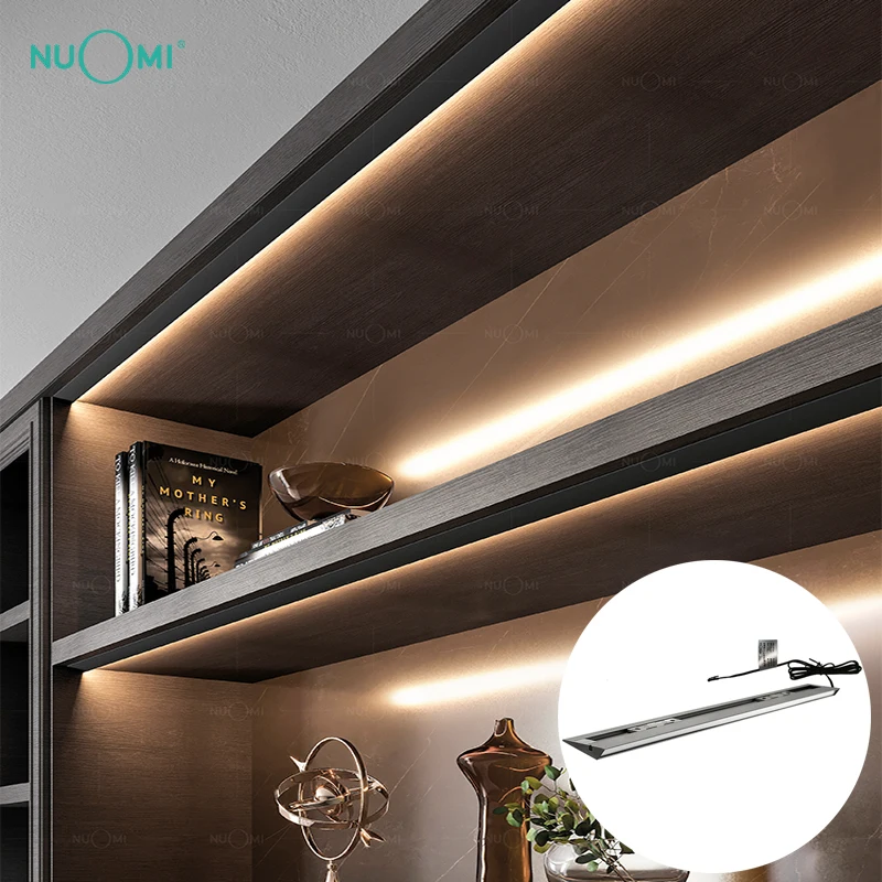 NUOMI Surface Mounted Aluminum Profile Oblique Lighting Lamp Wardrobe Lights inward glowing design Under Cabinet Led Light