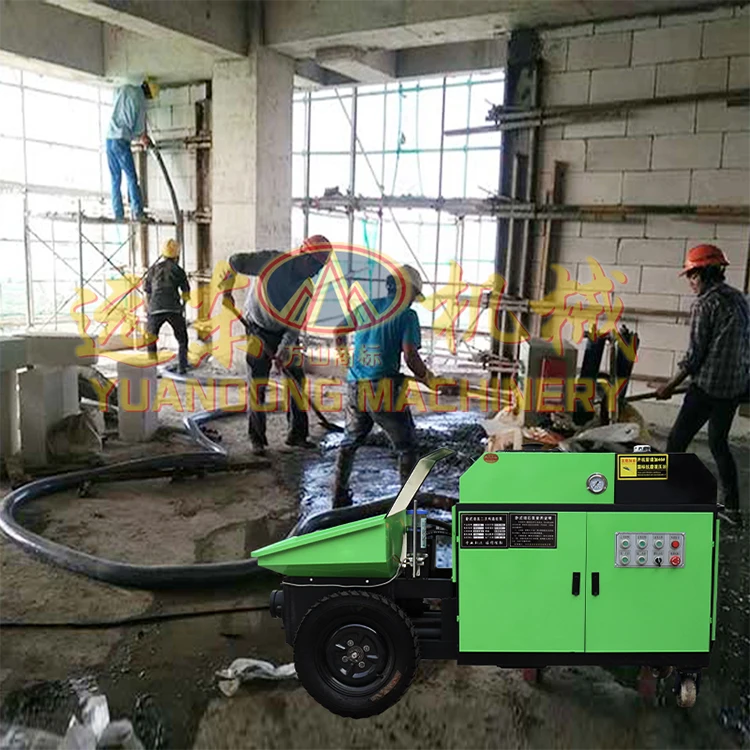 High Quality Capacity Small Cement Pump mini Pump Concrete machine diesel Control System Casting Micro Electric Soil Pump