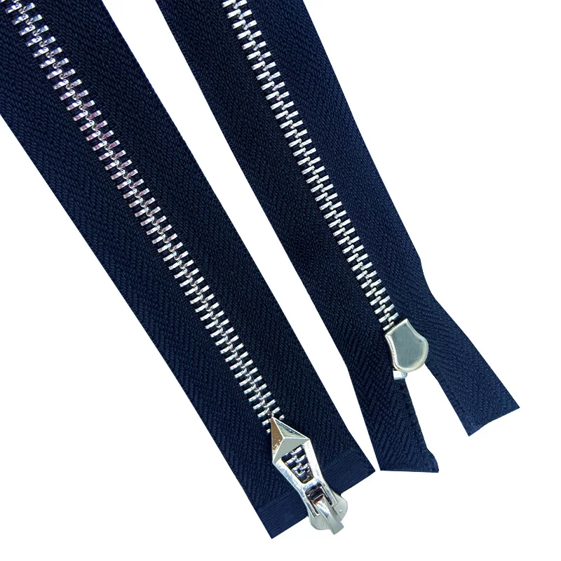 OEM&ODM gold metal zippers 25 cm 3# high quality two way zipper metal  hot sale metal gold zipper smooth