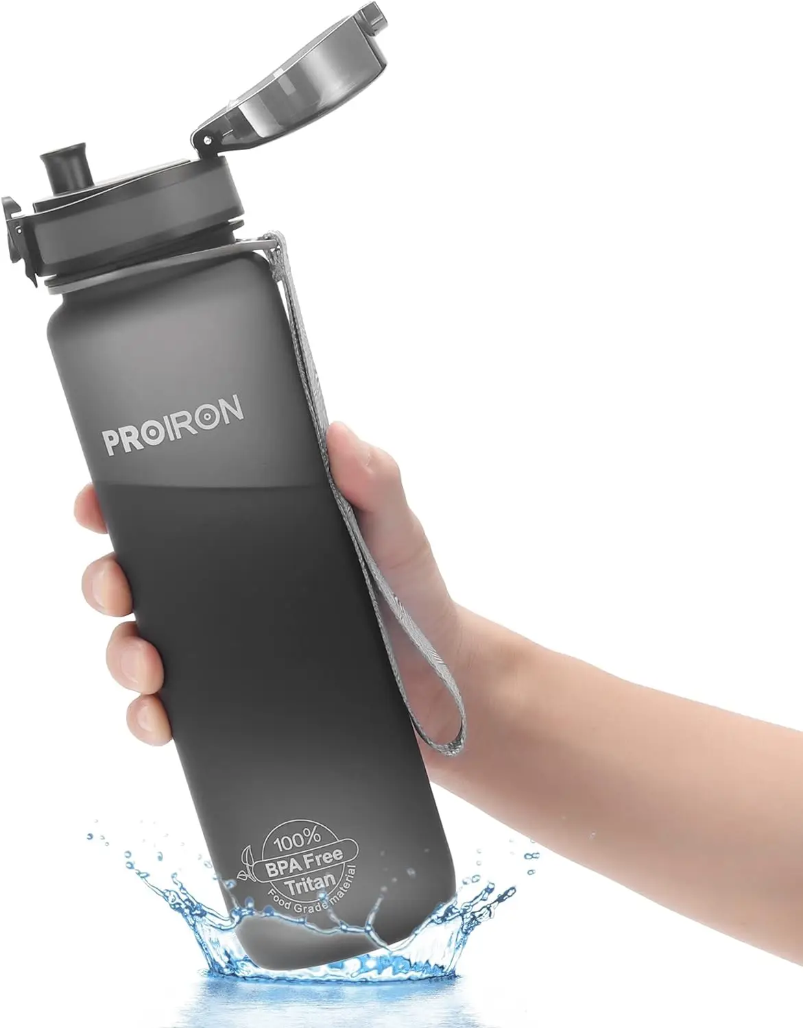 PROIRON 500ml, 1000ml Bike, Running, Cycling, Gym, Sports Bottles with Flip Top Lid, Filter & Protein Shaker Water Bottle