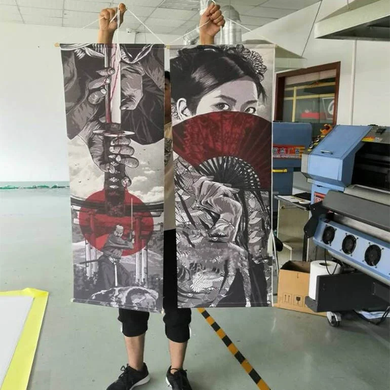 Factory Custom Pattern Size Decoration Indoor Fabric Hanging Scroll Wall Banner