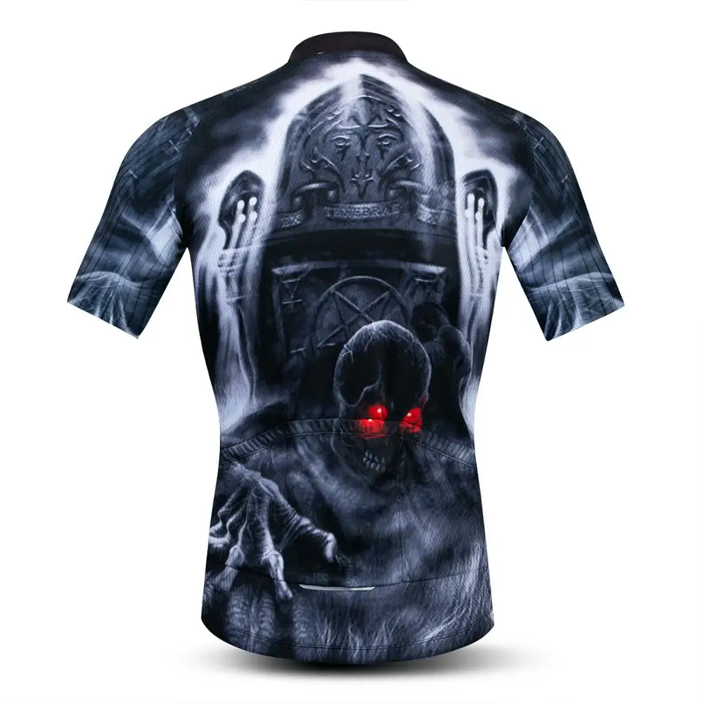 3D Skull Riding Cycling Jersey Men Mountain Bike Jersey mtb Bicycle Wear Maillot Ciclismo Summer Anti-sweat Cycling Shirt