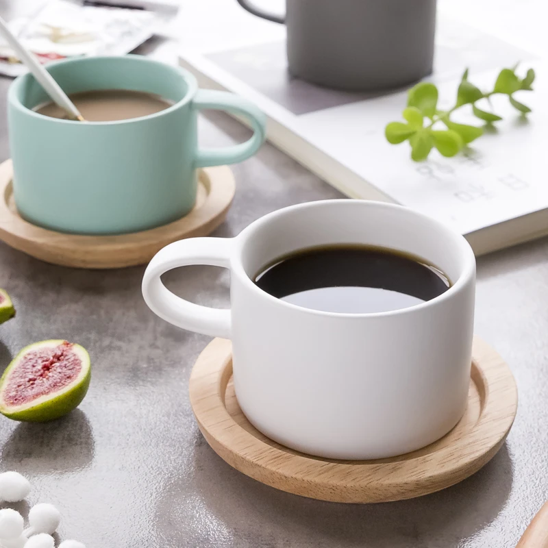 Wholesale 200ml modern style matt solid color ceramic coffee mugs