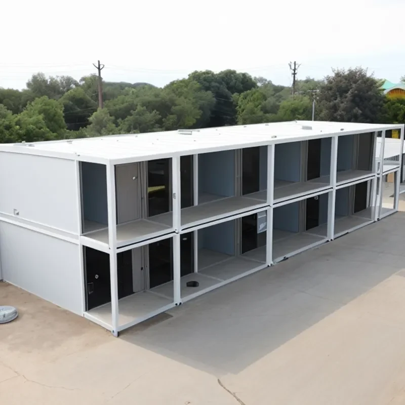 Simple living tiny house steel frame cabin prefabricated houses