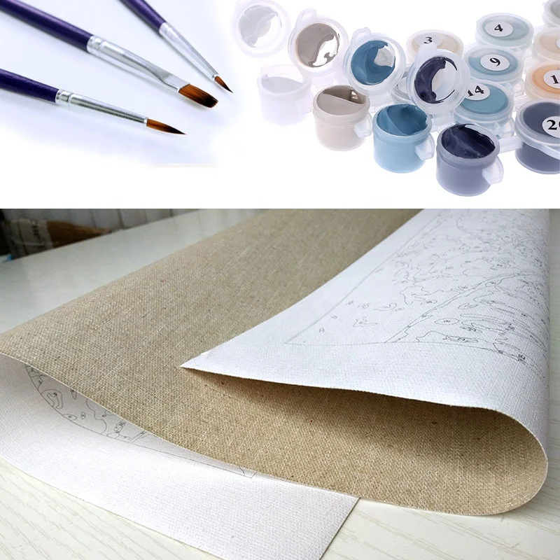 2023 New Product Hotselling  Modern Style Colored Woman Portrait Oil Paint by Number for Wall Decor