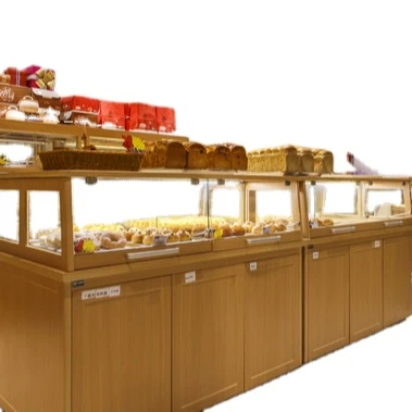 
Free design bakery furniture wood bread display stand/bread display cabinet 