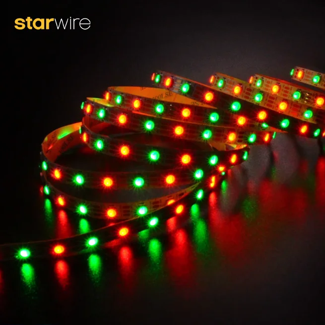 SK6812 5V RGB  Individually Addressable Led Strip IP20 5M CE ROHS WS2811 Pixel LED Running Light Strip For Restaurants KTV