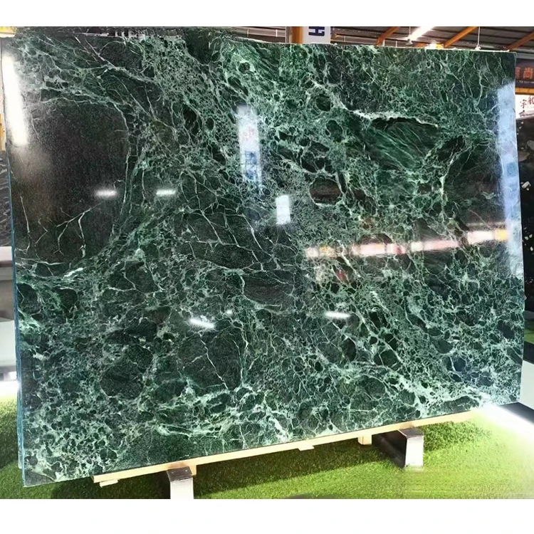 Italy Green Marble Flooring Tile Countertop Polished Verde Green Marble Luxury Home Decoration Natural Pradas Green Marble