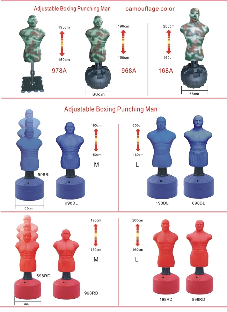 Professional Boxing Bag Free Standing Punching Man Boxing Punching Dummy