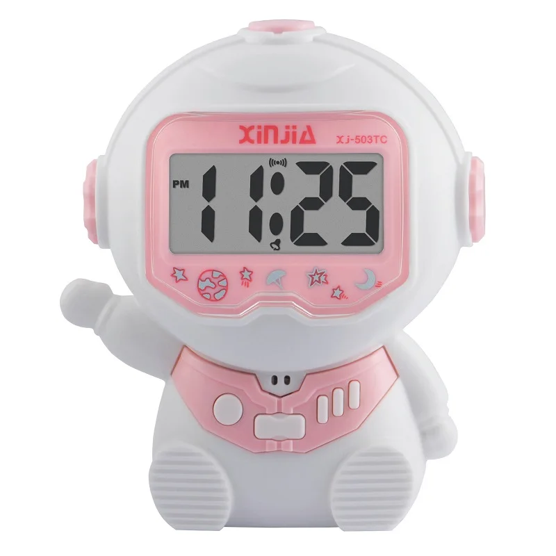 Модные недорогие пластиковые многоязычные ЖК-часы Xinjia рекламные цифровые говорящие часы