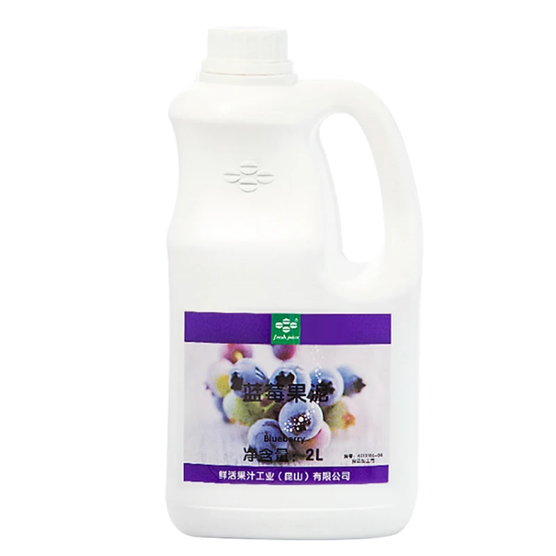 Концентрированный напиток из черники и пюре, плотное молочное сырье для магазина чая, смузи с черникой, лед