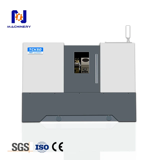 High power GSK CNC 8-inch hydraulic Chuck TCK50 Slant Bed CNC lathe Machine