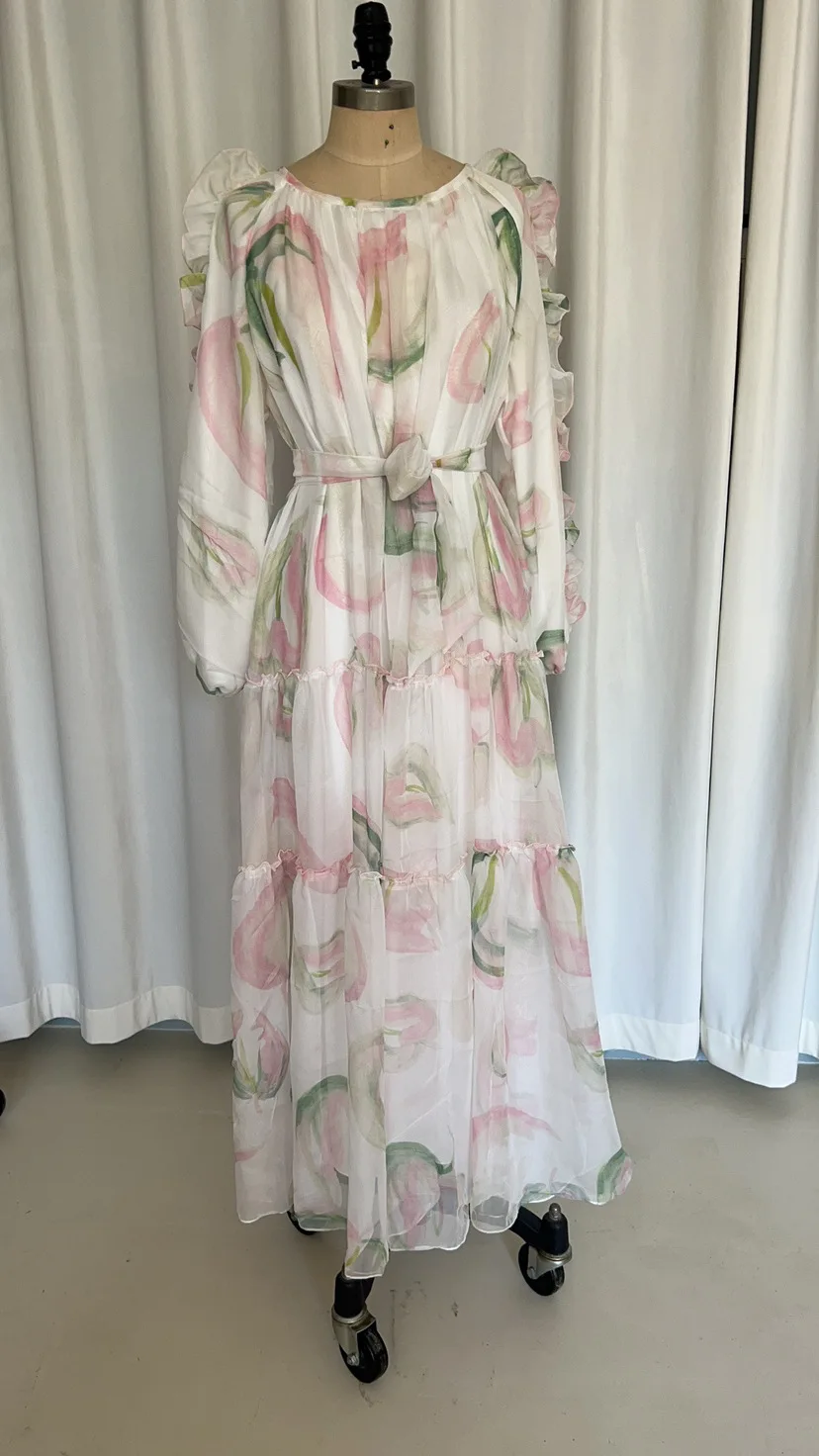 Women Abaya Muslim Fashion Printing Luxury Diamonds Belted Dress Turn-down Collar Long Dresses Ramadan Jalabiyat 2024