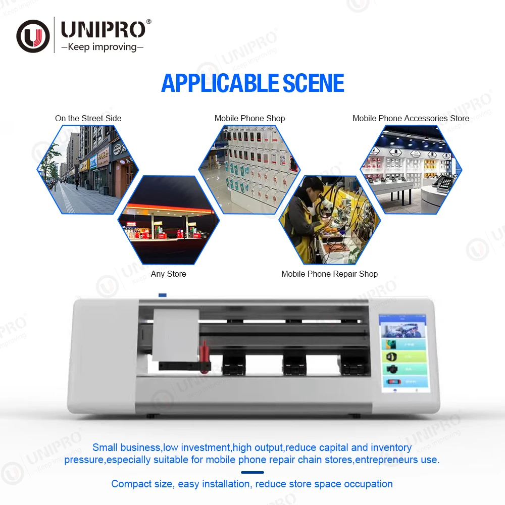 Mobile Phone Screen Protector & Back Sticker Flim Cutting Making Machine For TPU/TPH/PET/PVC Hydrogel Film Raw Material