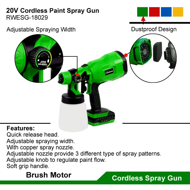 Sale 20V Lithium Battery Power Cordless Spray Painting Machine Small Rechargeable Paint Spray Guns Electric Spray Paint Machine