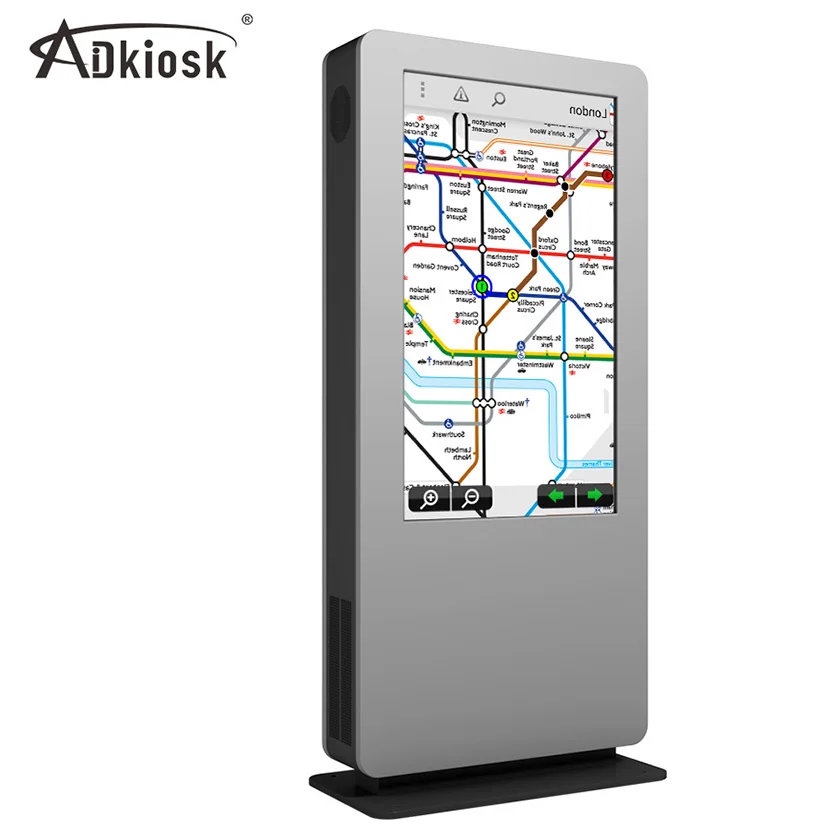 Adkiosk IP65 LCD outdoor digital signage totem outdoor advertising screen player LCD advertising display equipment machine