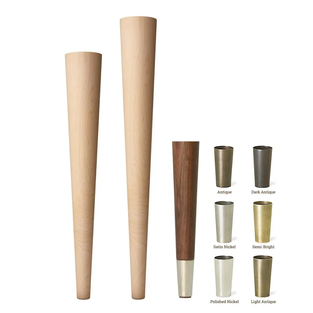 Modern Solid Wooden Furniture Legs Metal Accessories for  Tables Legs Sofas & Armchairs Bedroom Living Room Use Screws Included