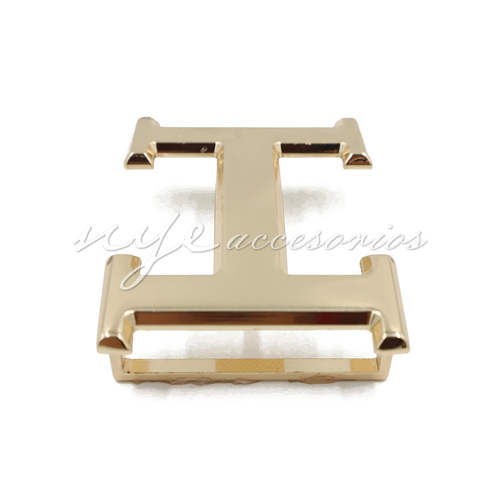 Customized metal slide matte gold adjustable belt buckle