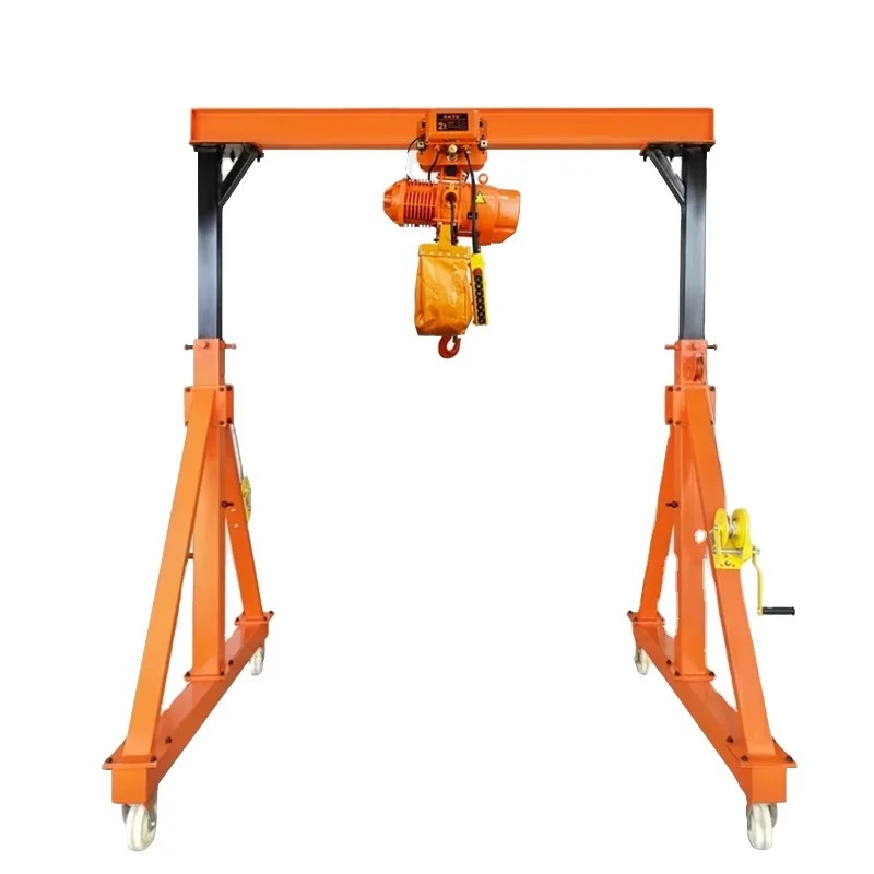 ship-to-shore cranes2.5 ton mobile light duty overhead gantry crane with adjustable height
