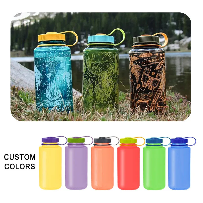 Custom Print 32 oz BPA Free Sports Water Bottle for School Gym Fitness Leak Proof Waterbottle Reusable Clear Tritan Water Bottle