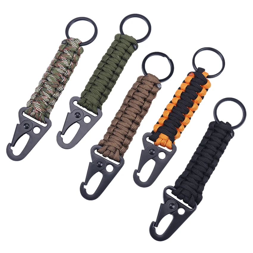 Tactical Carabiner Umbrella Rope Keychain Outdoor Camping Climbing Survival Tool Eagle beak Snap Buckle Hook