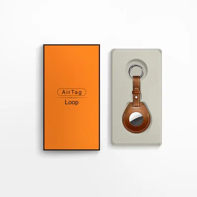 Lianmi Packaging Custom AirTag Tracker Packaging Box Keychain White Card Box PVC Window Transparent Blister