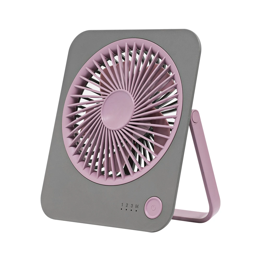 New Desktop Fan Wireless USB Square Small Desk Fan Rechargeable Portable Slim Mini USB Table Fan
