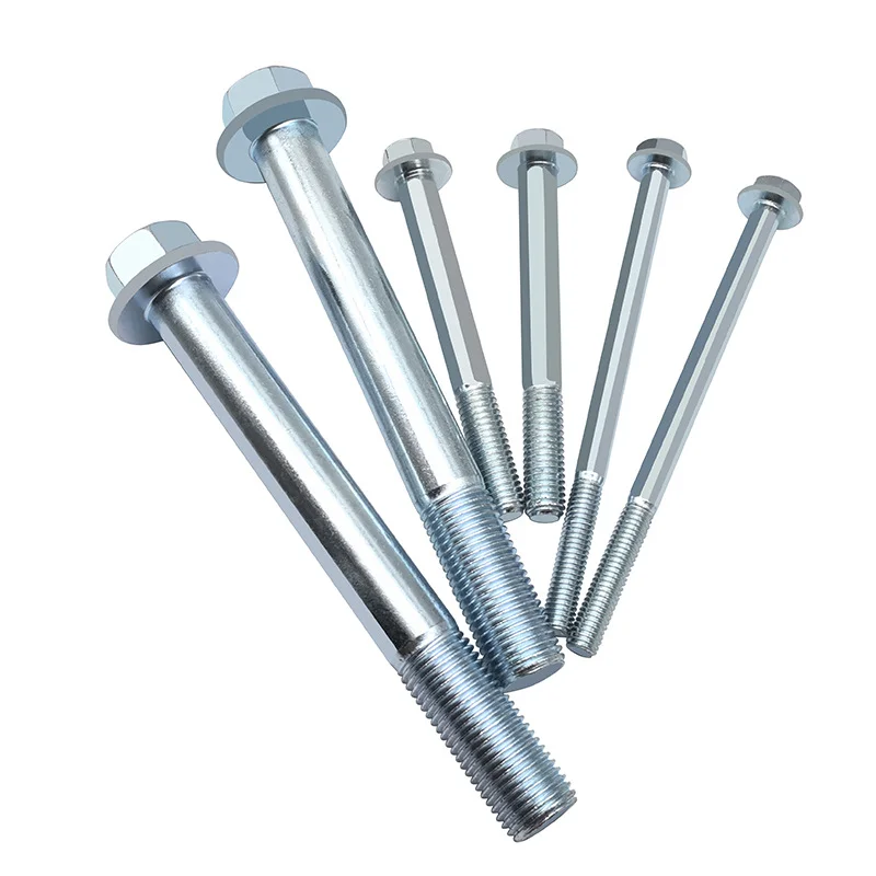 Factory Sale High Quality Hex Head Flange Bolt Zinc Plated Finish Industrial Hex Flange Bolt