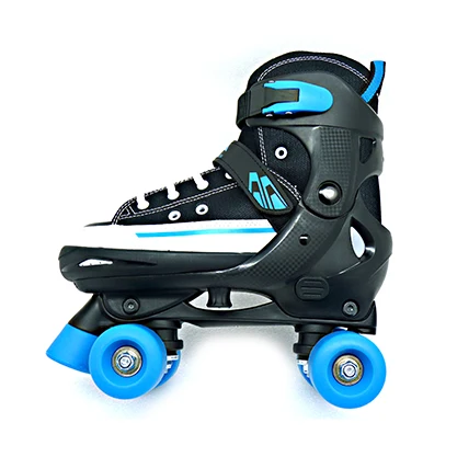  HS-Q001 New High Quality Professional Canvas Four 4 Roller Blade Wheels Inline skate Shoes Quad