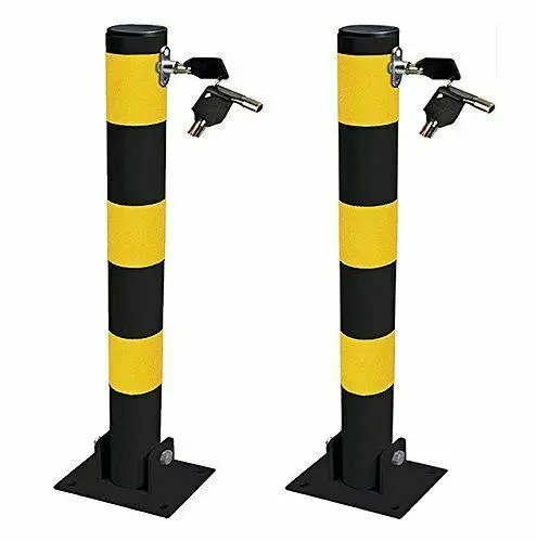 Foldable Vehicle Car Parking Place Safety Security Lock Lot Bollard Parking Barrier Fold Down Parking Post with Key Lock