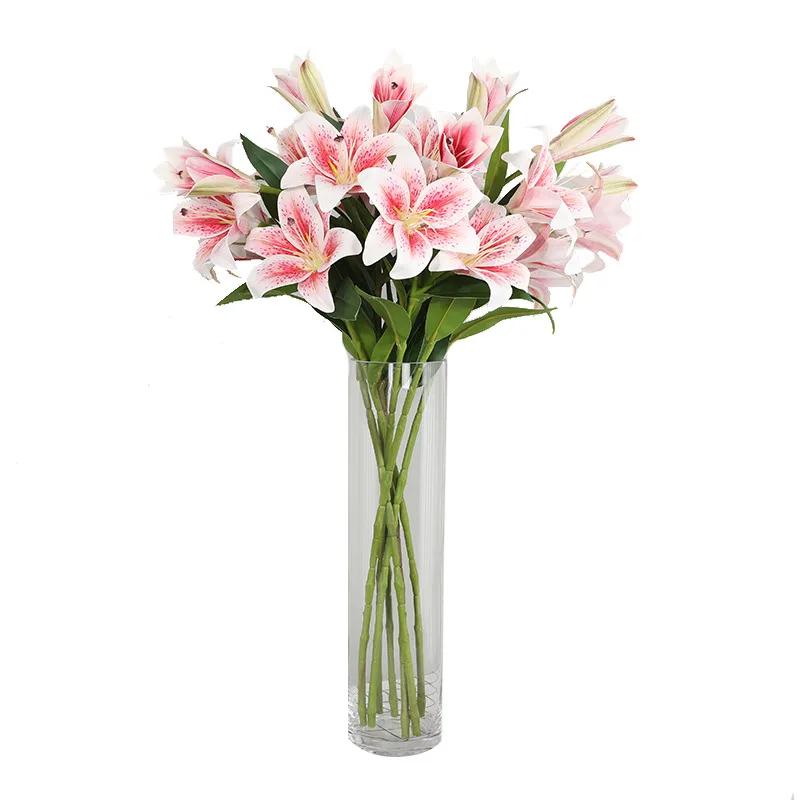 wholesale silk flowers 70cm artificial silicone tulips flower 3 heads real touch latex tulips with high quality for home decor
