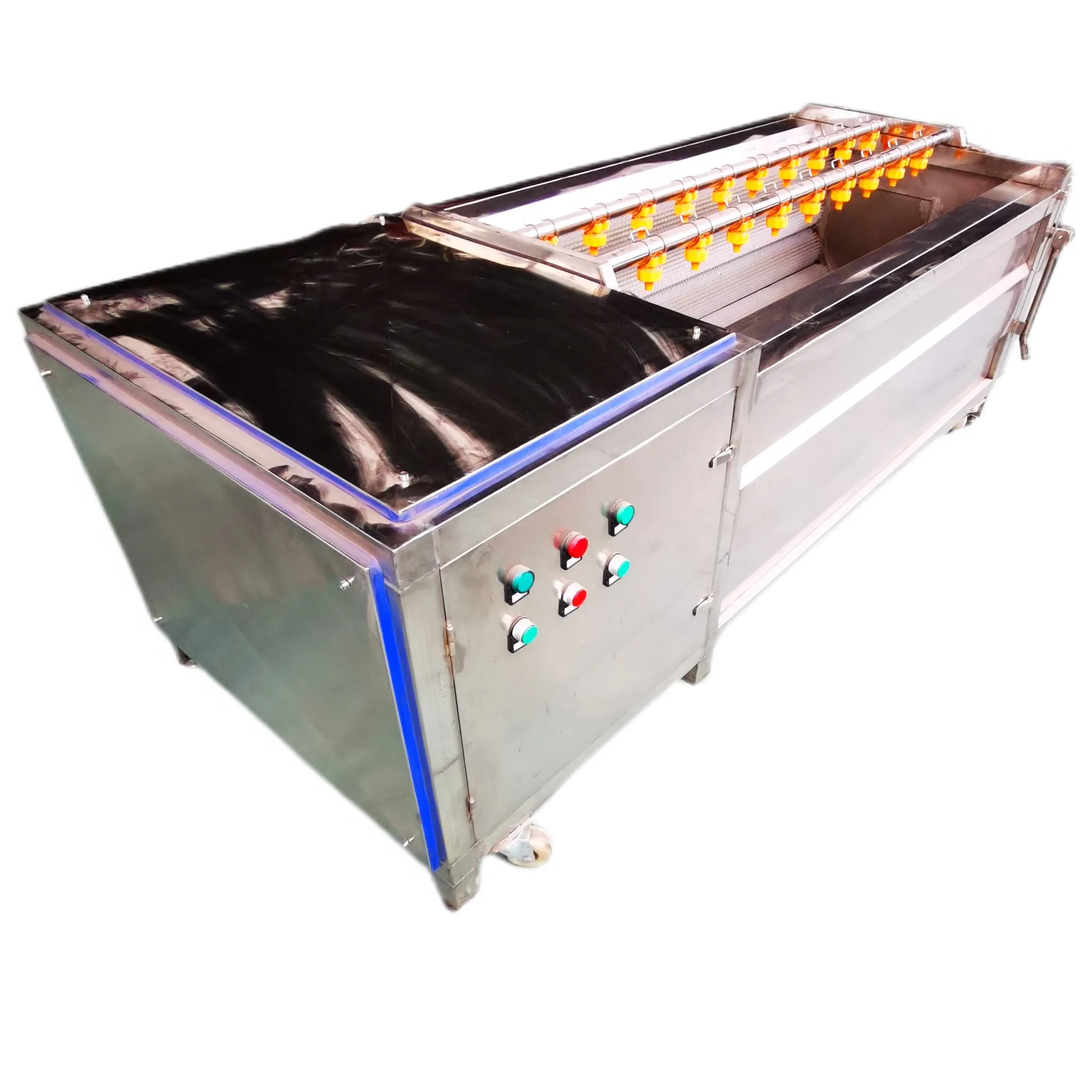 Коммерческого использования с щеточным валиком машина для фруктов и овощей для промывки и очистки функция