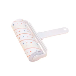 reusable adhesive lint roller hanging hole handheld pet hair clothes cleaning brush sticky cleaning lint remover roller