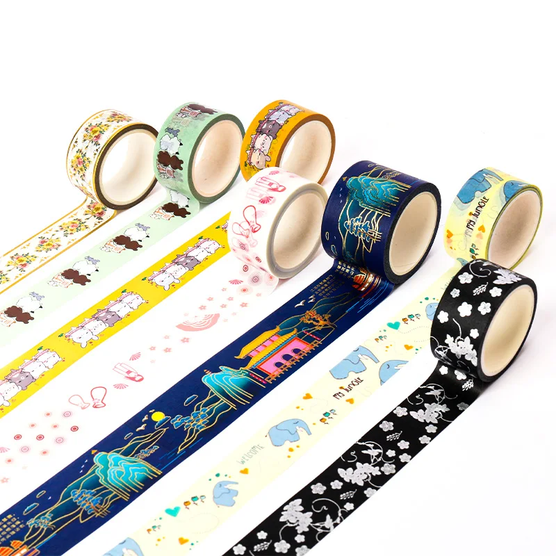Vograce Customizable Print Colorful Washi Tape Anime Japanese Cute Self Adhesives Paper Washi Tape