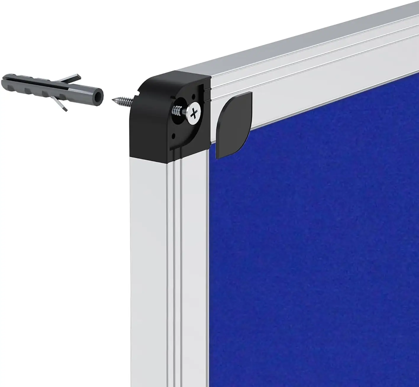 Wall Mounted Notice Board Pin up Felt Bulletin Board for Home Office Cubicle School Kids