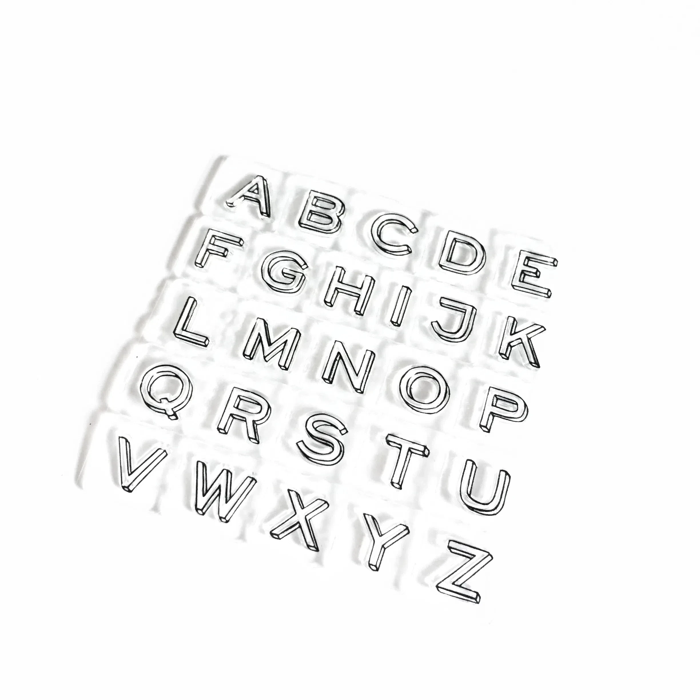 Clear Stamps Manufacturer Customized Alphabet Clear Stamps 26 Letter Stamps Scrapbooking Greeting Cards Postcards Decoration
