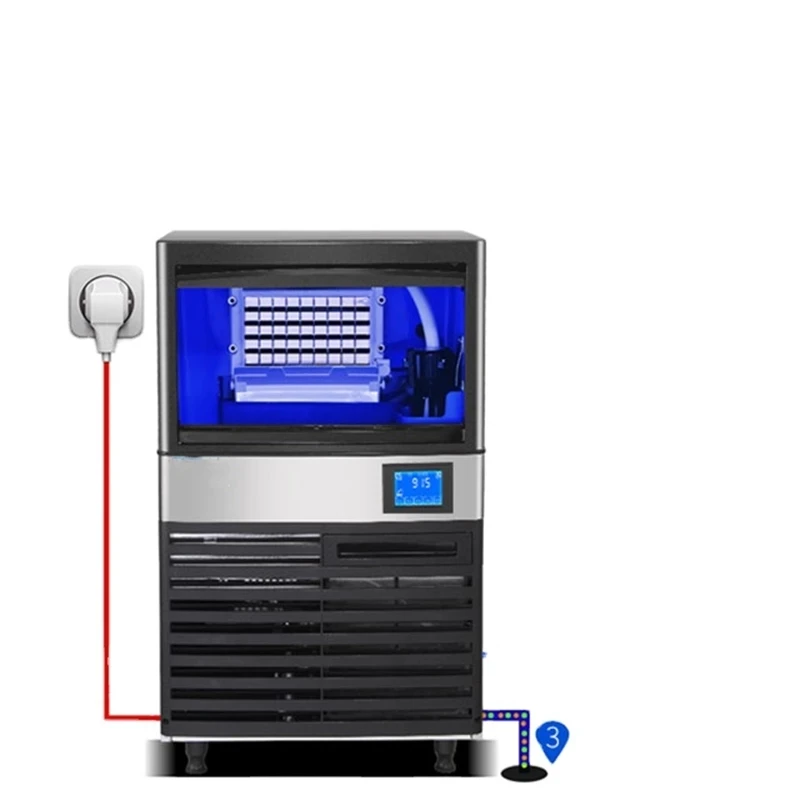 High Quality Commercial Ice Maker Stainless Steel 50kg Ice Maker Machine