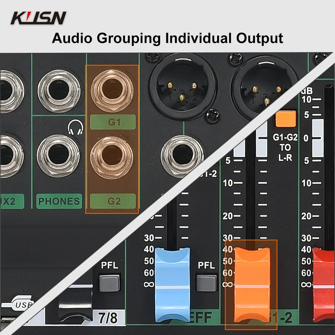 8 Channel 99 DSP Digital Mixer Professional Powered Audio Mixing Console Power Soundcraft Sound Mixer with Bluetooth USB